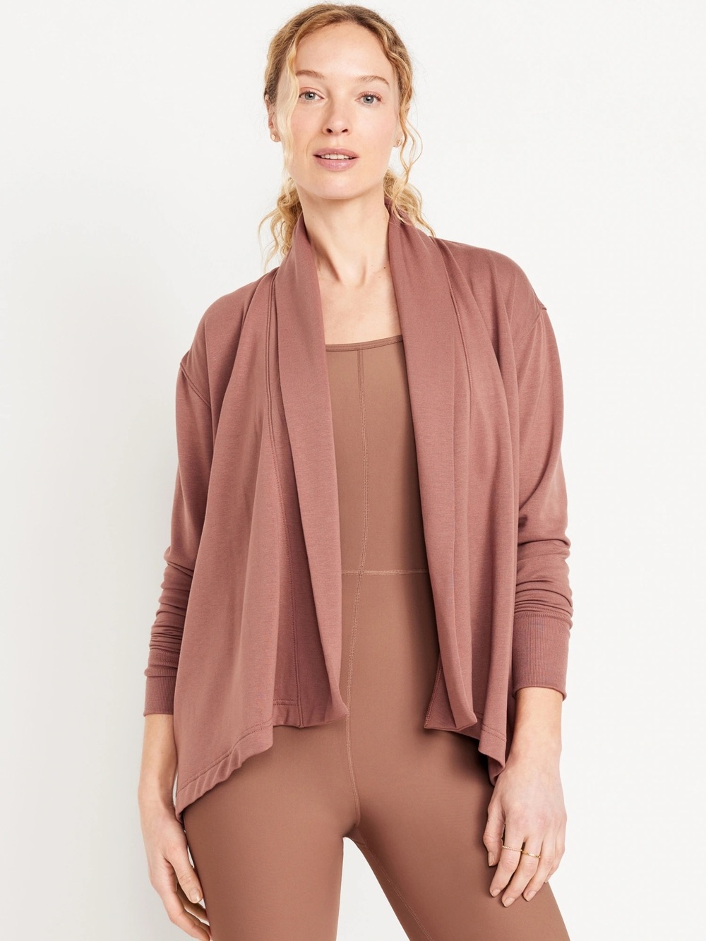 Old Navy Open-Front Cardigan Sweater in Warm Brown - Picture 2 of 6